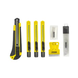 Set 4 cutters y raspa vidrios