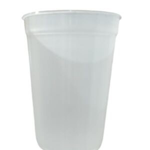 Transparente Vaso Milkshake de plastico polimero con sorbete 300 ml - AT