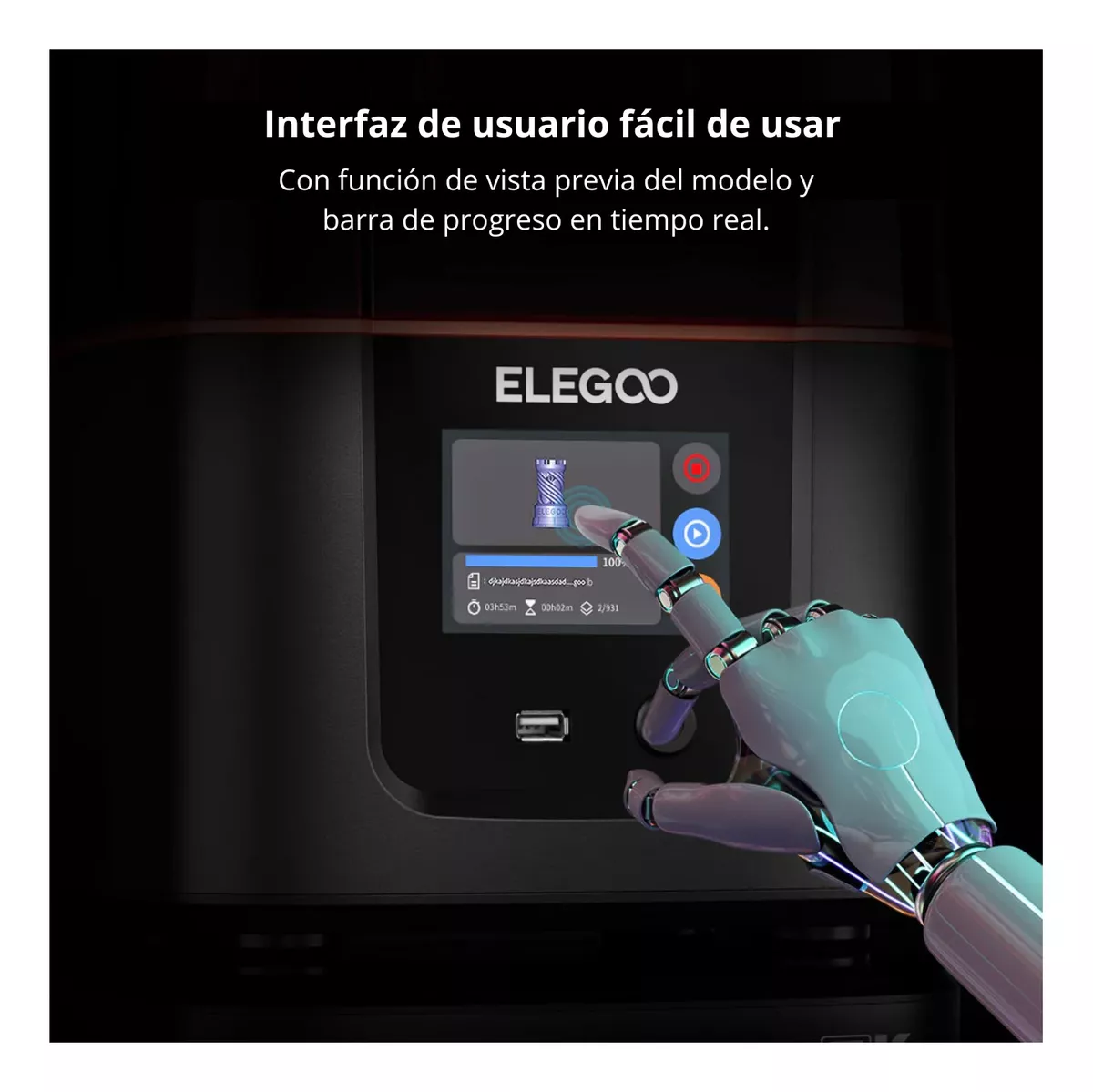 Mars 4 9k 153x77x175mm Lcd Impresora Resina Elegoo - Imagen 2