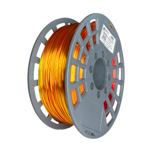 SILK Tri ROJO ORO NARANJA Red Gold Orange Fluo GST CON CAJA PLA Filamento 3D 1.75 1KG Tricolor